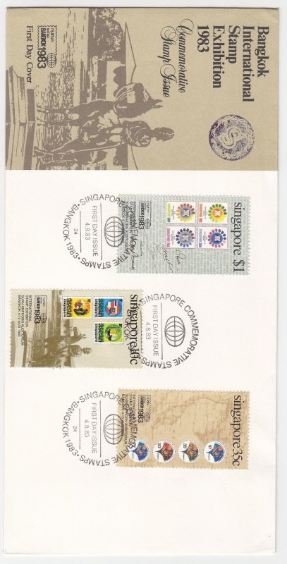 1983, Singapore: Bangkok Int'l Stamp Exhibition, FDC (S18892)