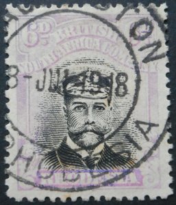 Rhodesia Admiral Die II Six Pence with PAULINGTON (DC) postmark