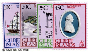 GILBERT ISLANDS 321-4 MNH BIN $1.00 CAPTIAN COOK