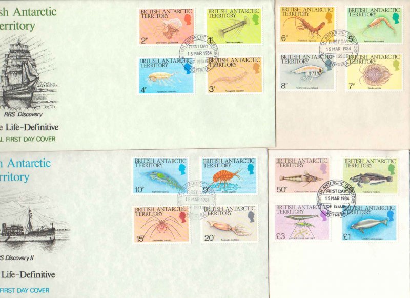 British Antarctic Territory Scott 102-116 Unaddressed.