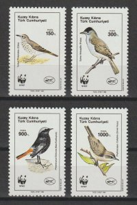 CYPRUS/TURKISH CYPRIOT 1990 WWF SG 278/81 MNH Cat £16