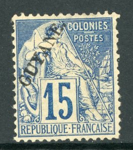 French Guiana 1892 French Colony 15¢ Blue Scott #23 Mint E41