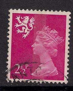 Scotland GB 1971 - 93  QE2 2 1/2p used stamp SG S14 ( F1 )