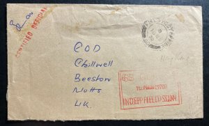 1970 British Field Post Office 80 Hong Kong Cover To Beeston England