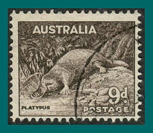 Australia 1943 Platypus, used  #174,SG191