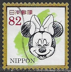 Japan ~ Scott # 4080d ~ Used ~ Mickey & Minnie