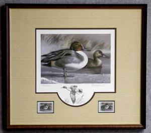 1998 FRAMED MD STATE WATERFOWL PRINT & REMARQUE by ARTIST  PAUL MAKUCHAL (ESP007