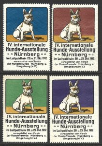 Germany 1912 Dog Exhibition in Nuremberg Cinderellas F/VF-H-