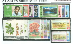 Malawi #173-176/342-345/ Mint (NH) Single (Complete Set) (Flora) (Wildlife)