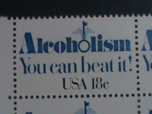 ​UNITED STATES-1981-SC#1927 ALCOHOLISM-YOU CAN BEAT IT BLOCK OF 4-MNH -VF