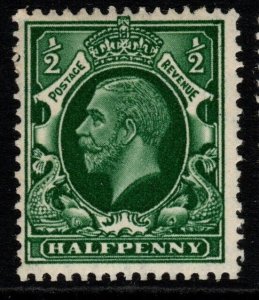 GB SG439wi 1934 ½d GREEN WMK INVERTED MTD MINT