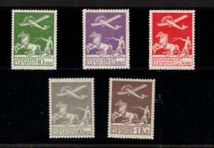 Denmark #C1 - #C5 Very Fine Never Hinged Set