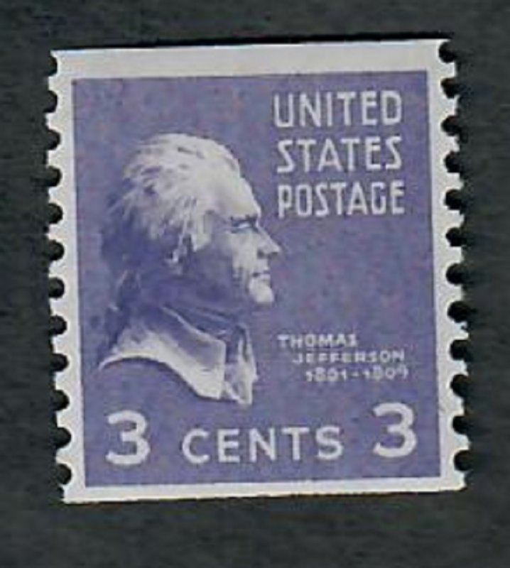 842 Jefferson F-VF MNH  coil single