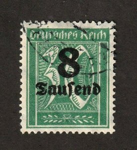 Germany stamp #242a, used, wmk 126, no thins,  CV $6000.00