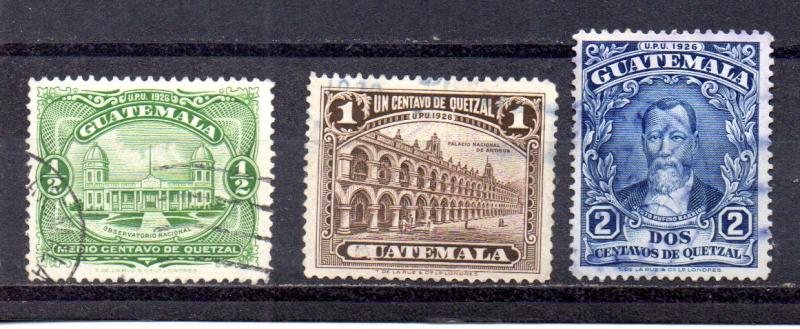 Guatemala 233-235 used