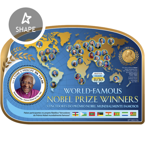 SAO TOME - 2019 - World-Famous Nobel Prize Winners #1 - Perf Souv Sheet - MNH