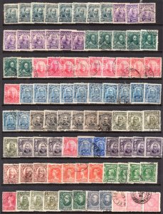 BRAZIL 1900-1960 LARGE COLLECTION STOCK OF 1265 STAMPS USED & A FEW UNUSED F-VF