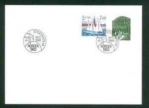 Sweden. FDC 1983 Norden VI  Travel In The Nordic. Engraver Martin  Morck