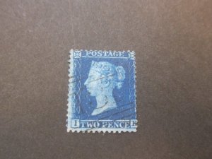 United Kingdom 1857 Sc 21 Blue penny FU