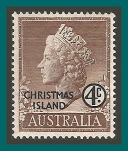 Christmas Island 1958 Queen Elizabeth, MNG 2,SG2