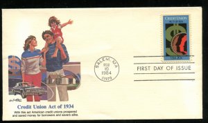 US 2075 Credit Union Anniv. UA Fleetwood cachet FDC