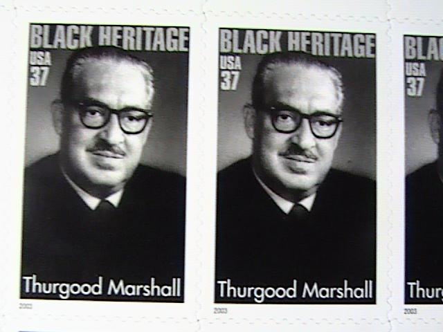 U.S.# 3746-MINT/NH--PANE OF 20--BLACK HERITAGE/THURGOOD MARSHALL---2013