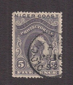 NIGER COAST PROT. SC# 41  PERF 14 VARIETY VF/U  OLD CALABAR RIVER CANCEL