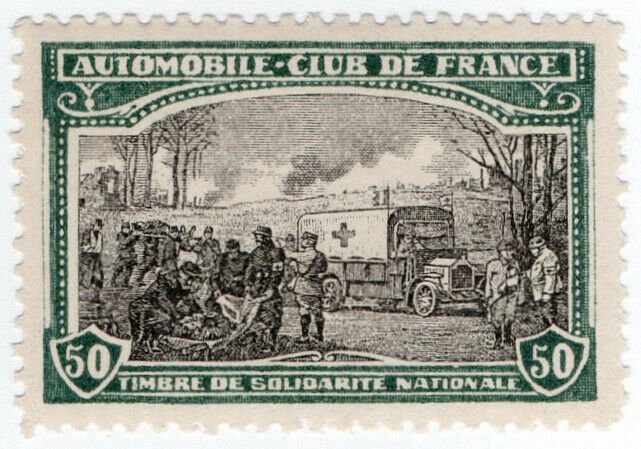 (I.B-CKK) France (Great War) Cinderella : Car Club Charity Fund 50c