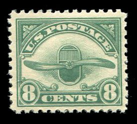 United States, Air Post #C4 Cat$35, 1923 8c dark green, never hinged