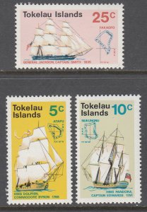 Tokelau 22-24 Sailing Ships MNH VF
