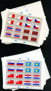 UN All Flags Stamp Sheet Collection