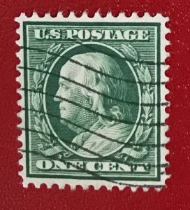 1908-09 US Sc 331 used 1 cent Franklin CV$.40 Lot 1645