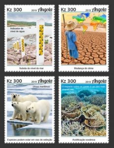 Angola - 2019 Climate Change - Set of 4 Stamps - ANG190130a