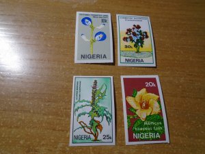 Nigeria  #  517-20   MNH  Flowers   Imperf