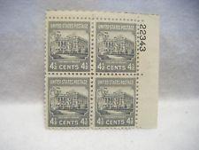 SCOTT # 809 AMAZING 4 1/2 CENT WHITE HOUSE PLATE BLOCK MINT NEVER HINGED GEM