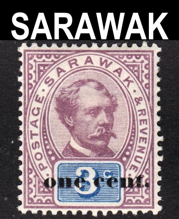 Sarawak Scott 26 F to VF mint OG HHR. Lot #B.  FREE...