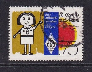 Sri Lanka  #527 used 1977 girl guide