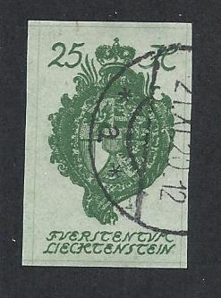 LIECHTENSTEIN SC# 22 VF/U 1920