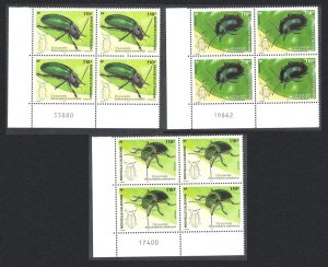 New Caledonia Leaf Beetles Chrysomelidae Insects 3v SW Blocks of 4 2005 MNH