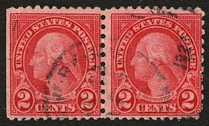 U.S. #579 Used Pair F-VF with APS Certificate