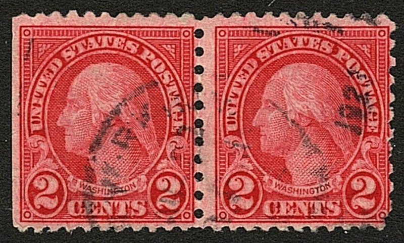 U.S. #579 Used Pair F-VF with APS Certificate