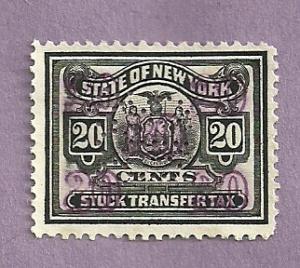 New York Used 20 Cent Stock Transfer Stamp #5