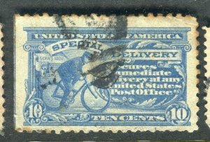 USA; 1900s early Special Delivery issue used shade of 10c. value