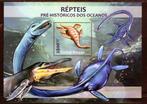 GUINEA BISSAU 2013 PREHISTORIC OCEAN REPTILES MINT VF NH O.G S/S (18GB)