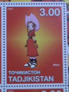 TAJIKISTAN-2001 COLORFUL LOVELY DIGIMON JAPAN CARTOON MNH SHEET VF EST. $18