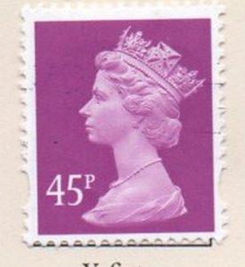 Great Britain Sc MH270A 2000 45p bright rose  lilac QE II Machin head stamp used