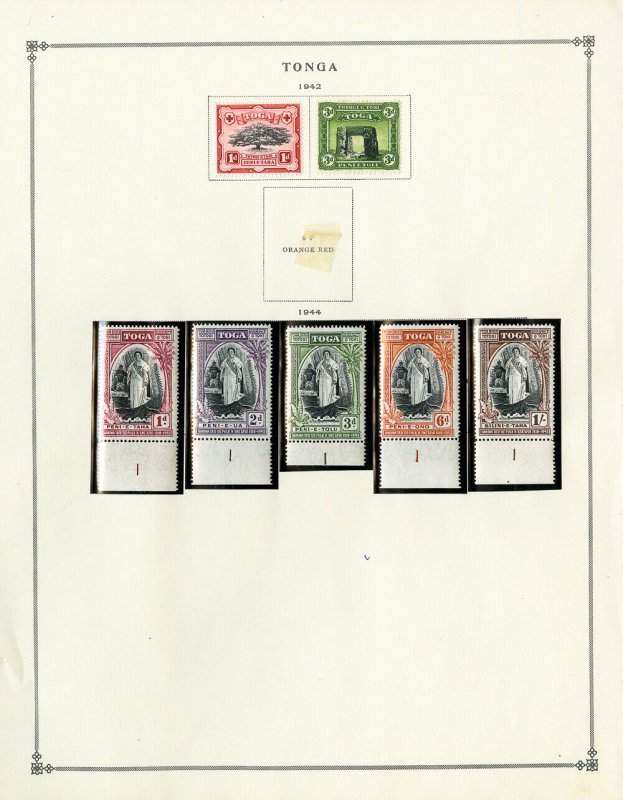 Tonga Clean Mint 1940s to 1980 Stamp Collection