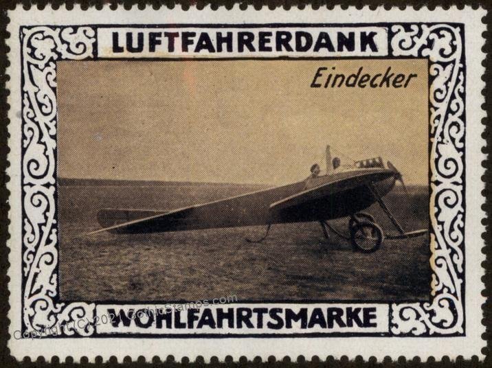 Germany WWI Eindecker Air Force Memorial Luftfahrerdank Flight MNH Cinde G102817