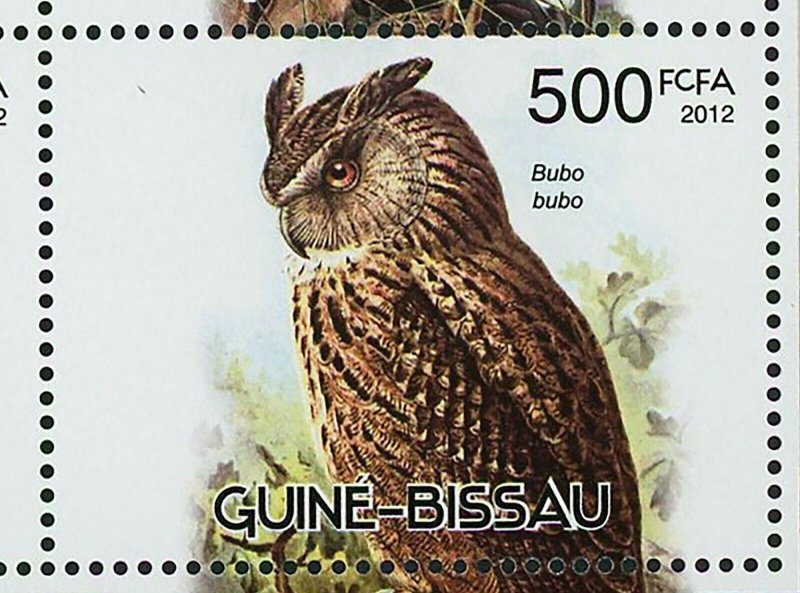 Owls Stamp Birds Bubo Nipalensis Sceloglaux Albifacies S/S MNH #6057-6060