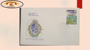 O) 1995 URUGUAY, 17th WORLD CONFERENCE OF LIFEGUARD SERVICES, STEAM BOAT, FDC XF